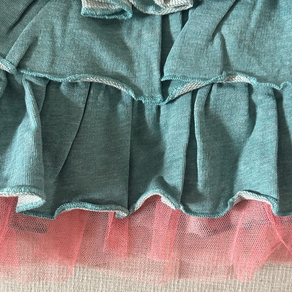 Matilda Jane Teal and Pink Ruffle Dress - Picture 3 of 5